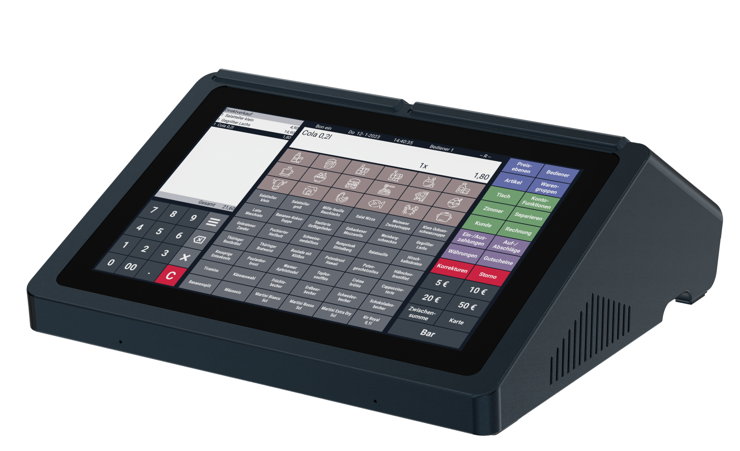 Quorion Touch-Mietkasse von Sieder Kassensysteme aus Rechberghausen bei Göppingen